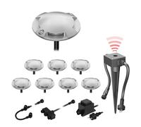 Lampada da pavimento a LED Bunda 4 luci con sensore crepuscolare per esterni