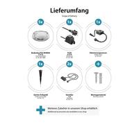 Lampada da pavimento a LED Bunda 4 luci con sensore crepuscolare per esterni