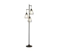 HOMCOM Lampada da Terra Design Vintage Industriale in Metallo Nero, Lampada a Piantana Moderna Diametro 35 x 170cm Aosom