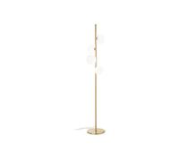 Piantana Contemporanea Perlage Metallo Ottone 4 Luci G9 3W 3000K Luce Calda