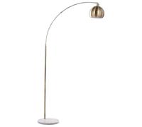Lampada da pavimento in metallo color ottone 210 cm