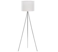 Lampada da pavimento moderna cromata e bianca Vistula