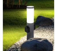 Lampada da Percorso Piantana Antracite Acciaio Inox Giardino 2x Presa