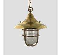 Lampada da pesca industriale in stile nautico in ottone Pericle