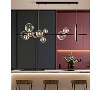 Lampada Da Pranzo A LED A Sospensione, Palla Di Vetro Con Presa Ad Altezza Regolabile Lampadario Nordico Industriale Luce Per Soggiorno Cucina