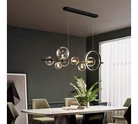 Lampada Da Pranzo A LED A Sospensione, Palla Di Vetro Con Presa G4, Lampada Ad Altezza Regolabile Lampadario Nordico Industriale Luce Per Soggiorno Cucina Isol