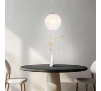 Lampada Da Pranzo Sfera Lampada A Sospensione Vetro Opale Chiaro BigLight [EEK: Non valutato]
