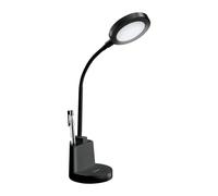 Lampada led da scrivania Velamp TL1602-N-con interruttore touch-nero