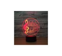 Lampada da scrivania 3D, Ephvan 3D Visualizzazione musicale 7 colori che cambiano illusione ottica Lampada