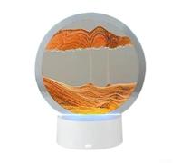 Lampada da scrivania a clessidra con sabbia che scorre con un affascinante effetto sabbie mobili e luce ambientale, per casa e ufficio, ornamento da scrivania, luce notturna (giallo)