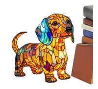 Lampada da scrivania a forma di cane, in resina, stile vintage, decorazione per la casa, graziosa luce notturna, per festa del Ringraziamento, compleanno, ufficio, casa, scrivania, anziani, cortile