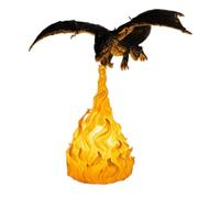 Lampada da scrivania a forma di drago con luce calda e antica scultura animale
