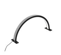Lampada da scrivania a LED a forma di U, luce riempimento for manicure, lampada for unghie a mezzaluna con diamanti, for , strumenti for salone nail art(Type C Black,M 55x28cm)
