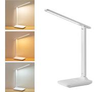 Lampada da Scrivania a LED Ad Alta Efficienza Energetica, Pieghevole e Portatile, Alimentata con USB, Luce di Lettura per gli Occhi, a 3 Temperature di Colore Lampada da Scrivania a LED, Plug in (#2)