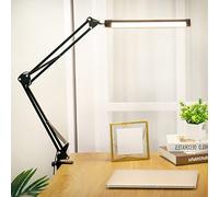 Lampada da Scrivania a Led, Braccio Oscillante Regolabile Lampada da Scrivania con Morsetto, Alimentato Tramite Usb Dimmerabile Cura Degli Occhi Lettura Lampada Da Tavolo, 10 Livelli Di Luminosità