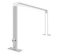 Lampada da scrivania a LED con CRI >95, dimmerazione continua da 36 W e 3 temperature di colore, braccio pieghevole in alluminio, illuminazione senza ombre su 3 lati per nail art, pittura silver