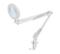 Lampada da Scrivania a LED con Lente D'ingrandimento 5X Illuminazione Gradevole per gli Occhi Luminosità Regolabile Interfaccia USB Morsetto Resistente Regolabile a 360 Gradi 72