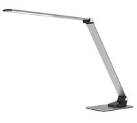 Lampada da scrivania a LED dimmerabile, 11 W, regolazione della temperatura del colore, in alluminio lucido, colore: argento