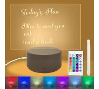 Lampada da scrivania a LED in acrilico: scritta, luce notturna cancellabile, per casa, scuola, ufficio (bianco touch sette colori)
