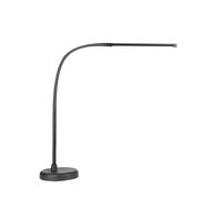 Lampada da scrivania a LED, lampada da lavoro for architetto con braccio oscillante con collo di cigno lungo e flessibile, 3 modalità colore e adattatore USB(Black)