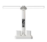 Lampada da Scrivania a LED lampada da lettura a doppia testa Lampada Scrivania LED Pieghevole Portatile,con Temperatura Data 3 Modalità di Temperatura Colorei tocca controllo per Lettori e Bambini