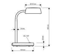 Lampada da scrivania a LED MAULabby, blu, altezza 30 cm Maul