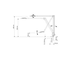 Lampada da scrivania a LED MAULoptimus antracite con base a morsetto Maul