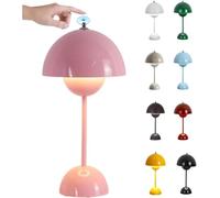 Lampada da Scrivania A LED per Vasi di Fiori Lampada A Fungo Dimmerabile A Batteria Wireless con 3 modalità di Luminosità Lampada da Scrivania Decorativa per Camera da Letto Ufficio SOG, E
