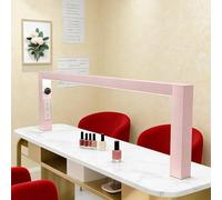 Lampada da scrivania ad alta luminosità per onicotecniche (48W) - Lampada da tavolo per manicure con presa di corrente e porta USB, 3000K-6000K - Lampada quadrata per extension ciglia(Pink)