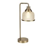 Lampada Da Scrivania Bistrot Ii Acciaio Ottone Vetro Trasparente 1 Luce E27 [EEK: A++]