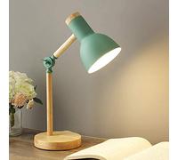 lampada da scrivania classica lampada da lettura a LED in legno classico, lampada da tavolo vintage E27 lampada da lavoro orientabile, per lampada da ufficio, lampada da comodino per camera da letto