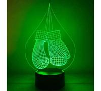 Lampada da scrivania con illusione ottica 3D a forma di guanto da boxe con 7 cambi di colore e inter