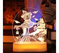 Lampada da scrivania con luci notturne a illusione 3D per Halloween, per Halloween Par