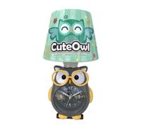 LAMPADA DA SCRIVANIA CON OROLOGIO INTEGRATO A FORMA DI GUFO STANZA BAMBINI 13X26