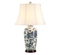 Lampada Da Scrivania Contemporanea Blue Traditional Porcellana Blu 1 Luce E27 [EEK: A++]