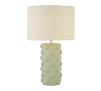 Lampada Da Scrivania Contemporanea Bolla Ceramica Verde Tessuto 1 Luce E14
