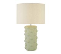 Lampada Da Scrivania Contemporanea Bolla Ceramica Verde Tessuto 1 Luce E14
