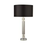 Lampada Da Scrivania Contemporanea Kylie Vetro Cromo Acciaio Nero 1 Luce E27