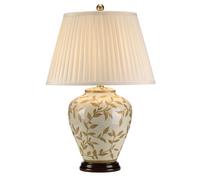 Lampada Da Scrivania Contemporanea Leaves Brown Gold Porcellana Oro 1 Luce E27