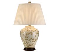Lampada Da Scrivania Contemporanea Leaves Brown Gold Porcellana Oro 1 Luce E27 [EEK: A++]