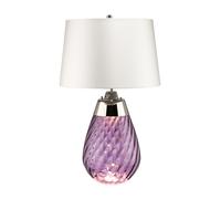 Lampada Da Scrivania Contemporanea Lena In Metallo Vetro Viola Prugna 1 Luce E27 [EEK: A++]