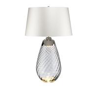 Lampada Da Scrivania Contemporanea Lena Metallo Vetro Grigio Fumo 1 Luce E27 [EEK: A++]