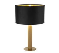 Lampada Da Scrivania Contemporanea Londra Acciaio Ottone Velluto Nero 1 Luce E27