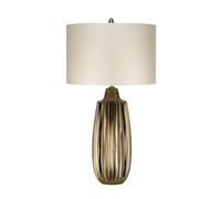 Lampada Da Scrivania Contemporanea Newham In Ceramica Bronzo Bianco 1 Luce E27 [EEK: A++]