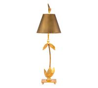 Lampada Da Scrivania Contemporanea Red Bell Acciaio Foglia Oro 1 Luce E27