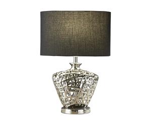 Lampada Da Scrivania Contemporanea Rete Metallo Cromo 1 Luce E27