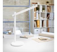 RULER Lampada da tavolo LED 5W 300LM 3000K 4500K 6500K in alluminio colore bianco orientabile finitura cromo dimmerabile