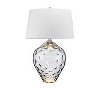 Lampada Da Scrivania Contemporanea Samara Acciaio Nichel Bianco 1 Luce E27