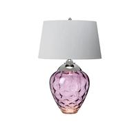 Lampada Da Scrivania Contemporanea Samara Acciaio Nichel Vetro Prugna 1 Luce E27
