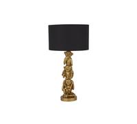 Lampada Da Scrivania Contemporanea Scimmia Policarbonato Oro Nero 1 Luce E27